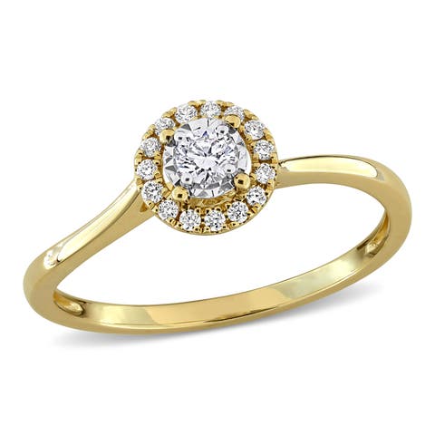 Lab-Grown Diamond Halo Engagement Ring 14k