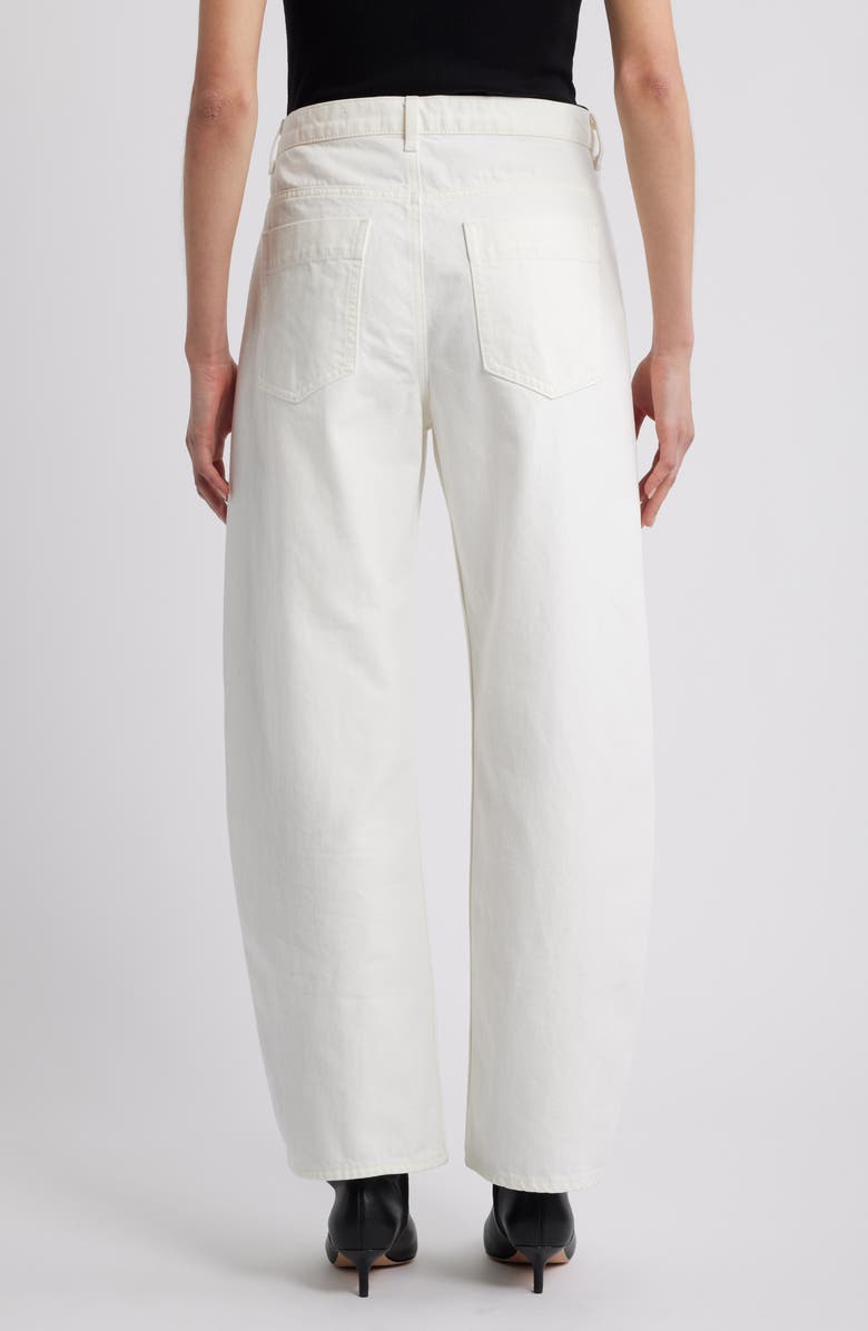Nili Lotan Tribeca Barrel Jeans, Alternate, color, Cream