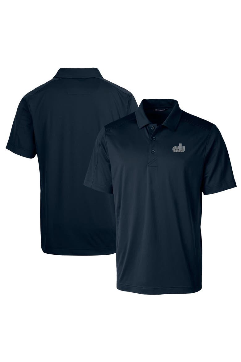 Men's Cutter & Buck Navy Old Dominion Monarchs Team Logo Big & Tall Prospect Textured Stretch Polo, Main, color, Navy