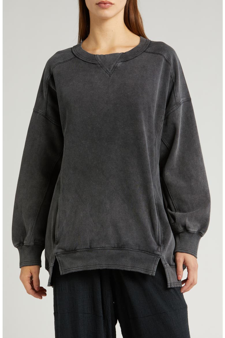 FP Movement Intercept Oversized Sweatshirt, Main, color, BLACK