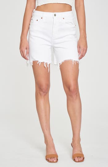 Daze Sun High Waist Denim Cutoff Shorts In Mrshmallowdistressed