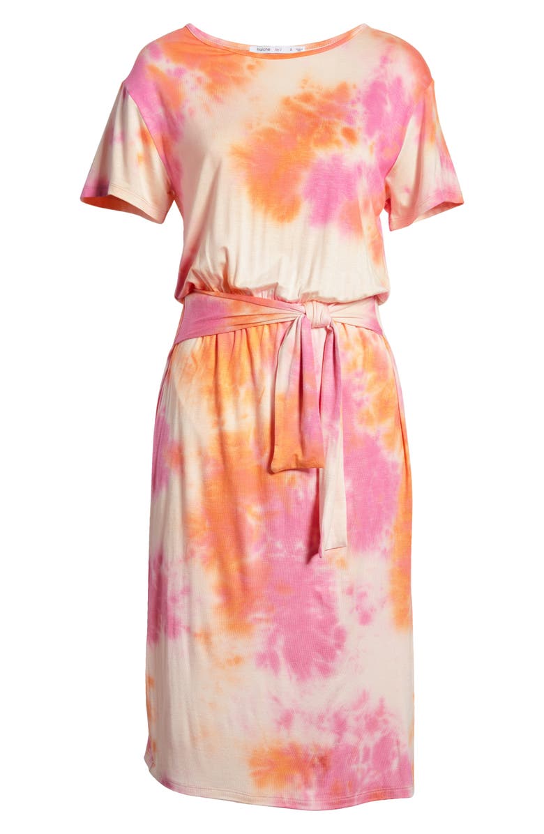 Fraiche by J Tie Dye Midi Dress, Alternate, color, 