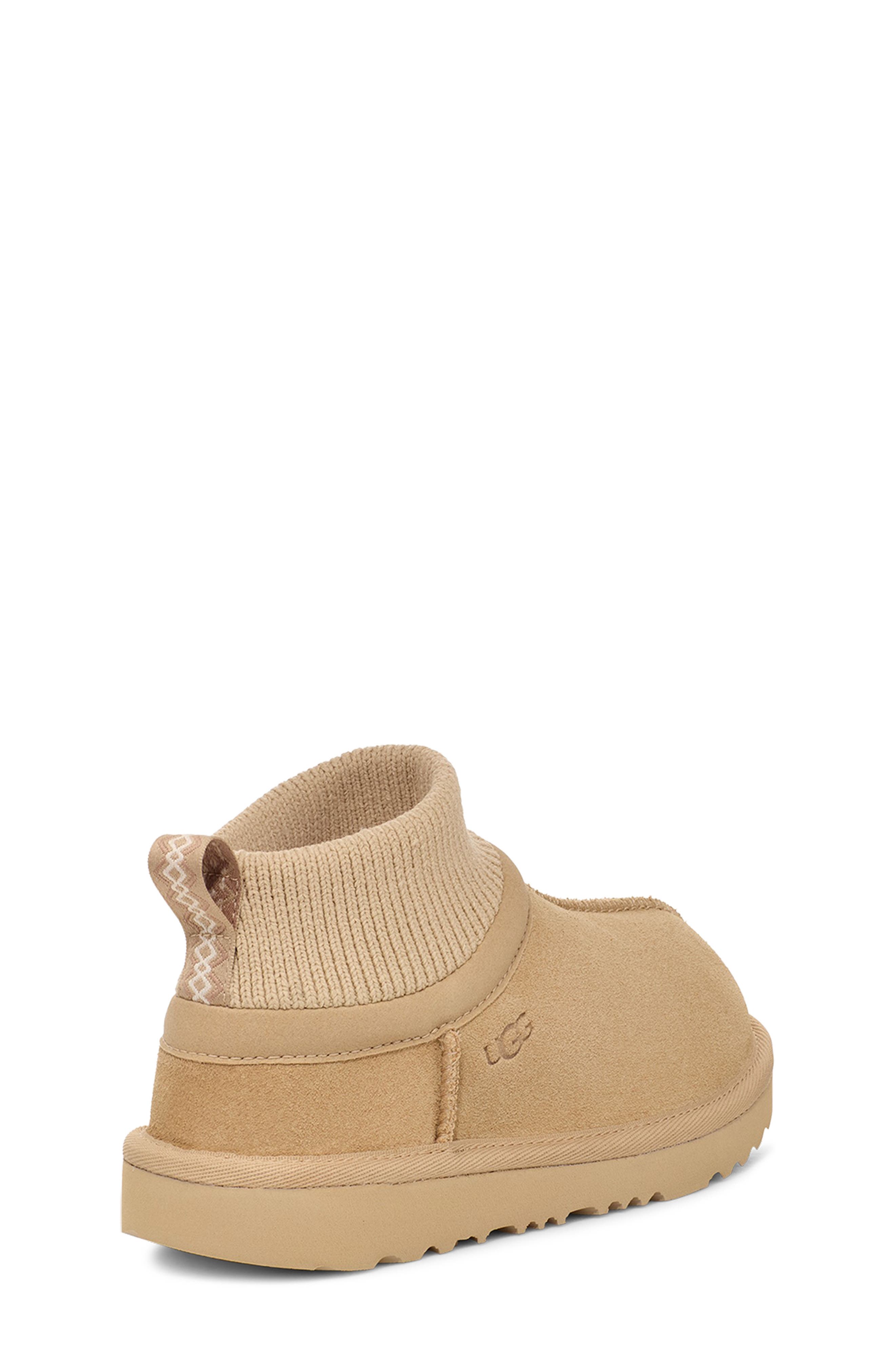 UGG<sup>®</sup> Kids' Classic Ultra Stretch Cuff Bootie, Alternate, color, Mustard Seed