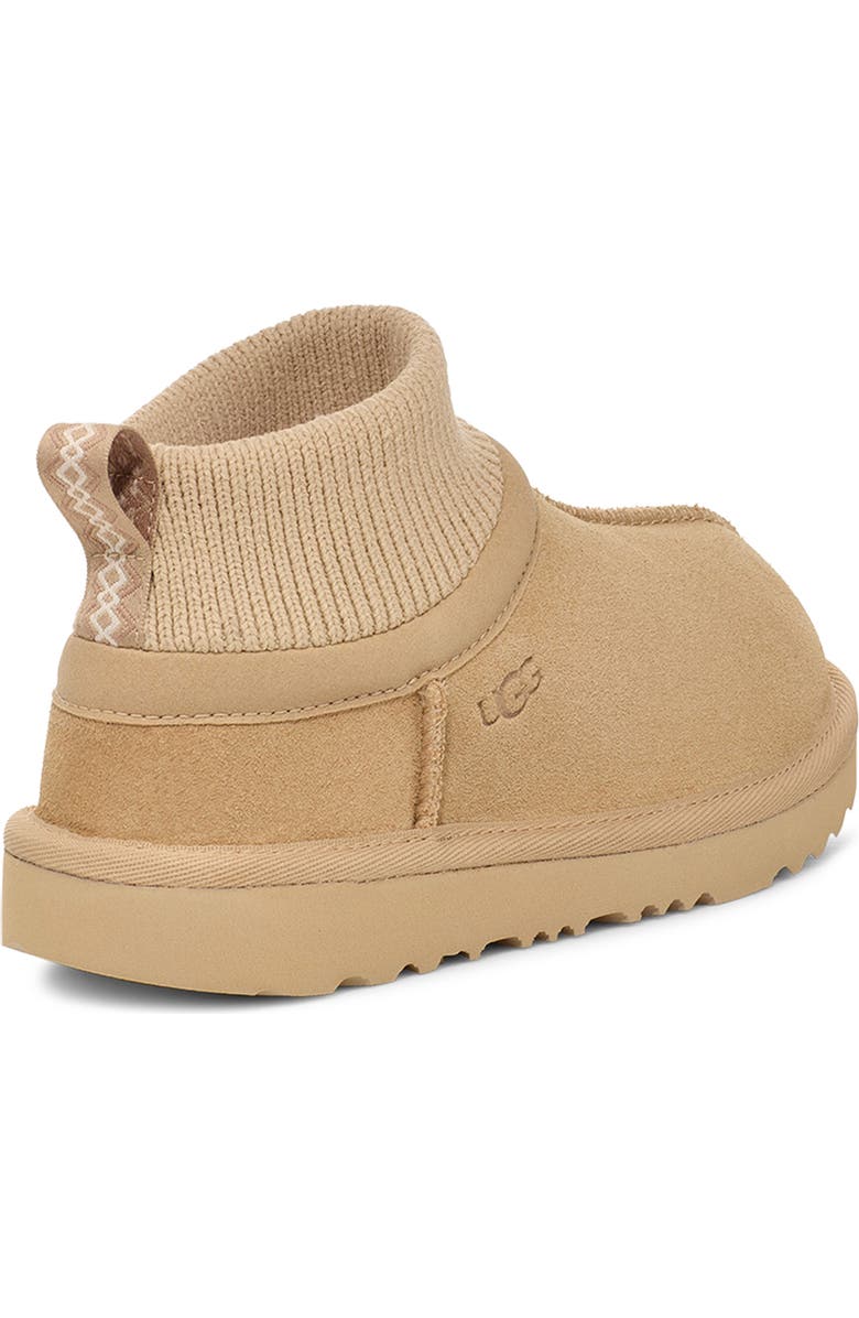 UGG<sup>®</sup> Kids' Classic Ultra Stretch Cuff Bootie, Alternate, color, Mustard Seed