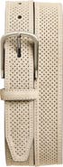 Johnston & Murphy Perforated Suede Belt