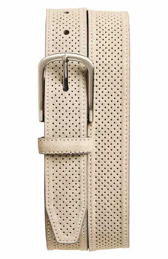 Perforated Suede Belt