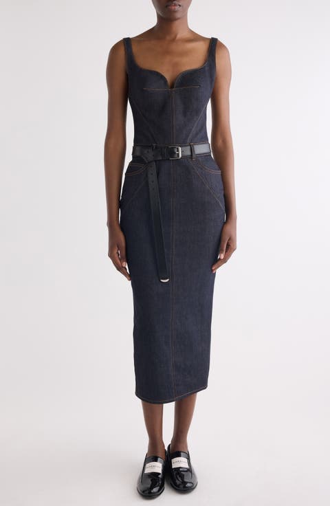 Kick Back Stretch Denim Dress