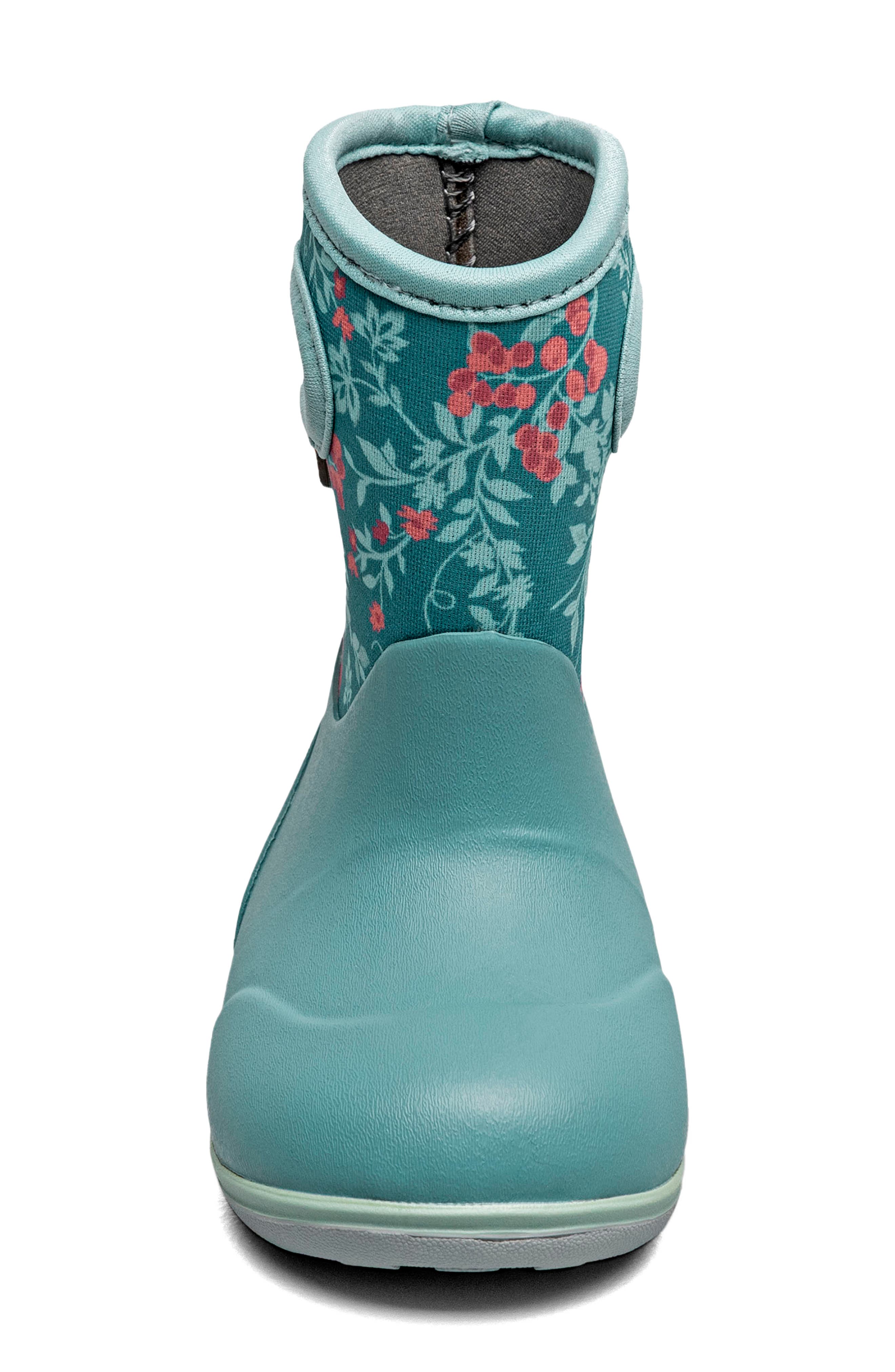 Kids' Baby Classic Demure Floral Rain Boot, Alternate, color, MIST BLUE