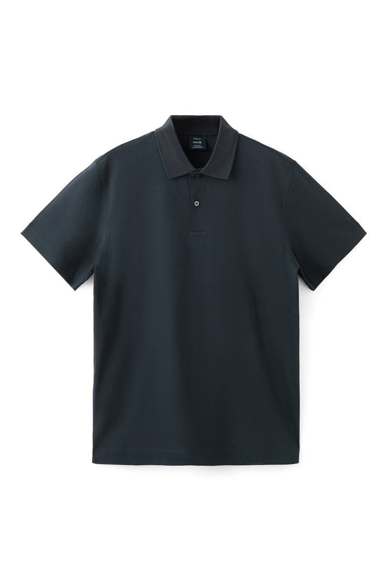 Fine Knit Cotton Polo, Alternate, color, NAVY