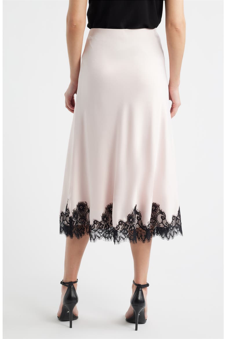 Lace Trim Midi Skirt, Alternate, color, SOFT BLOSSOM
