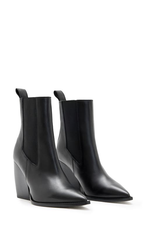 AllSaints Ria Wedge Chelsea Boot in Black