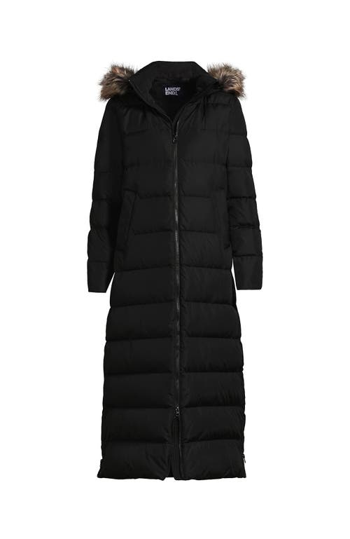Lands' End Down Maxi Winter Coat In Black