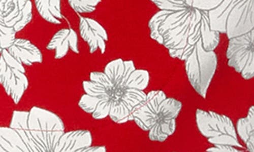 Bedhead Pajamas Print Stretch Organic Cotton Crop Pajamas In Red