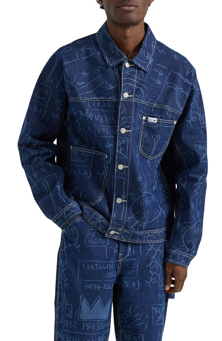 Lee x Basquiat Print Denim Jacket, Main, color, 
