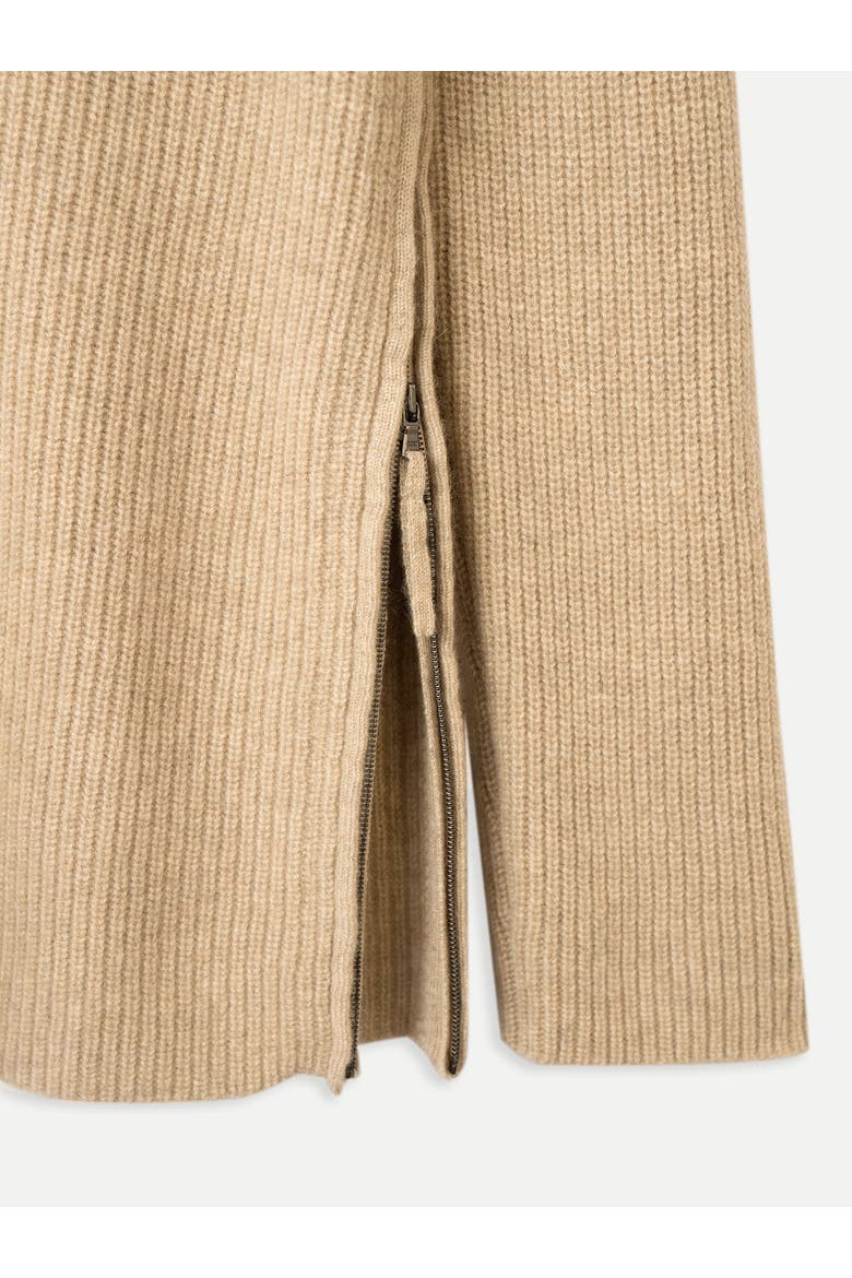 Cashmere Sweater With Side Zippers, Alternate, color, warm grey