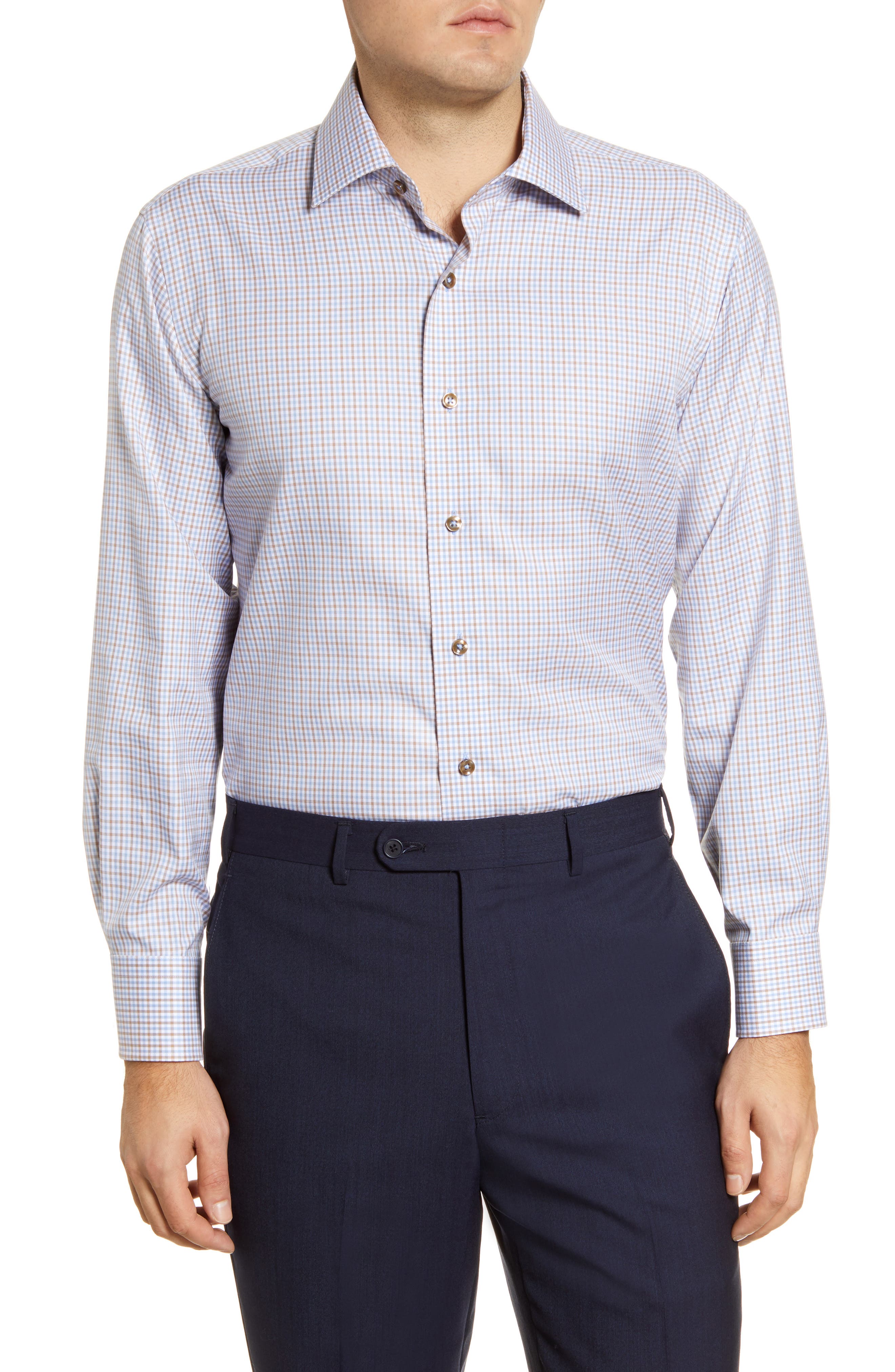 Lorenzo Uomo Trim Fit Check Dress Shirt (Men) | Nordstromrack