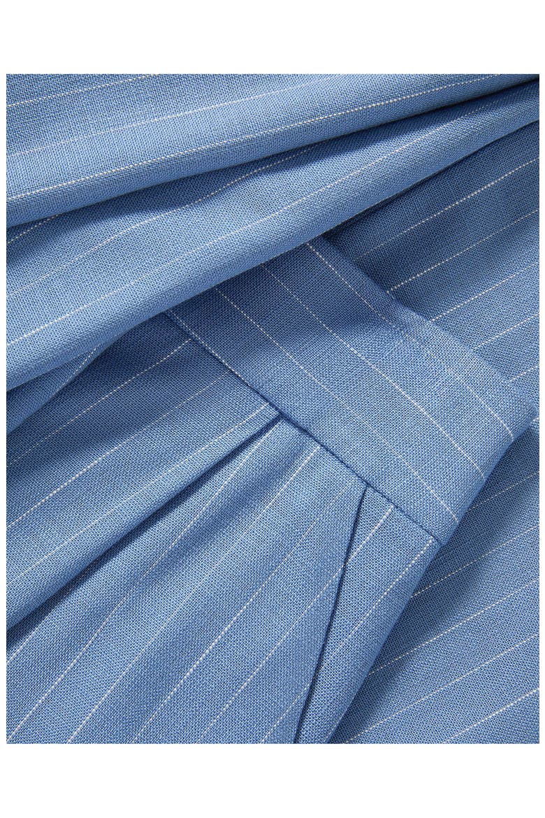 Heyser Pinstripe Pleated Wide Leg Pants, Alternate, color, BLUE JAY DOVE