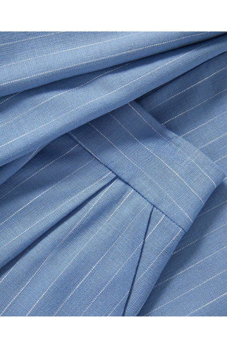 Veronica Beard Heyser Pinstripe Pleated Wide Leg Pants, Alternate, color, Blue Jay Dove