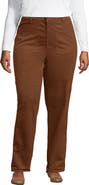 Lands' End Plus Size Corduroy High Rise Rail Straight Leg Pants