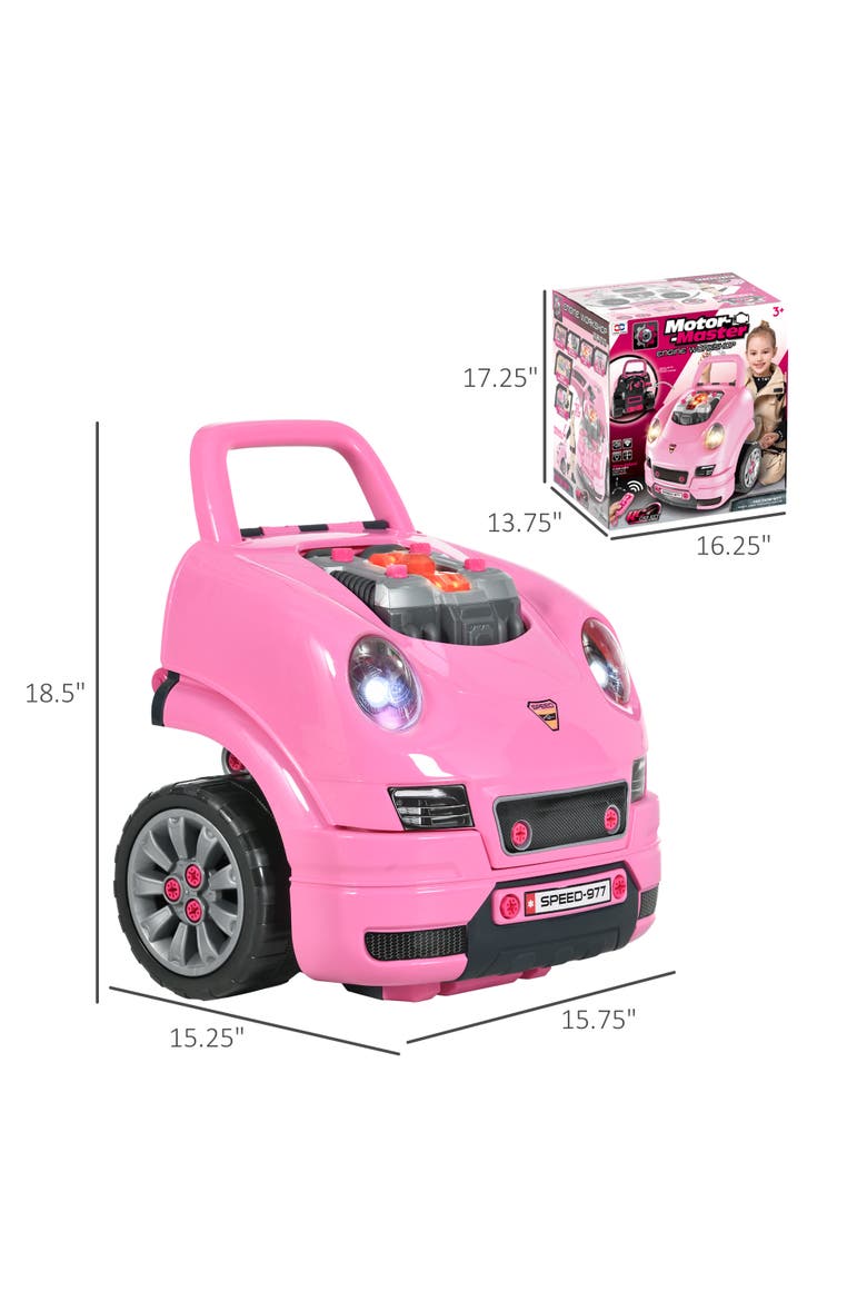 Mechanic Kids Truck Engine Toy Set, Alternate, color, Pink