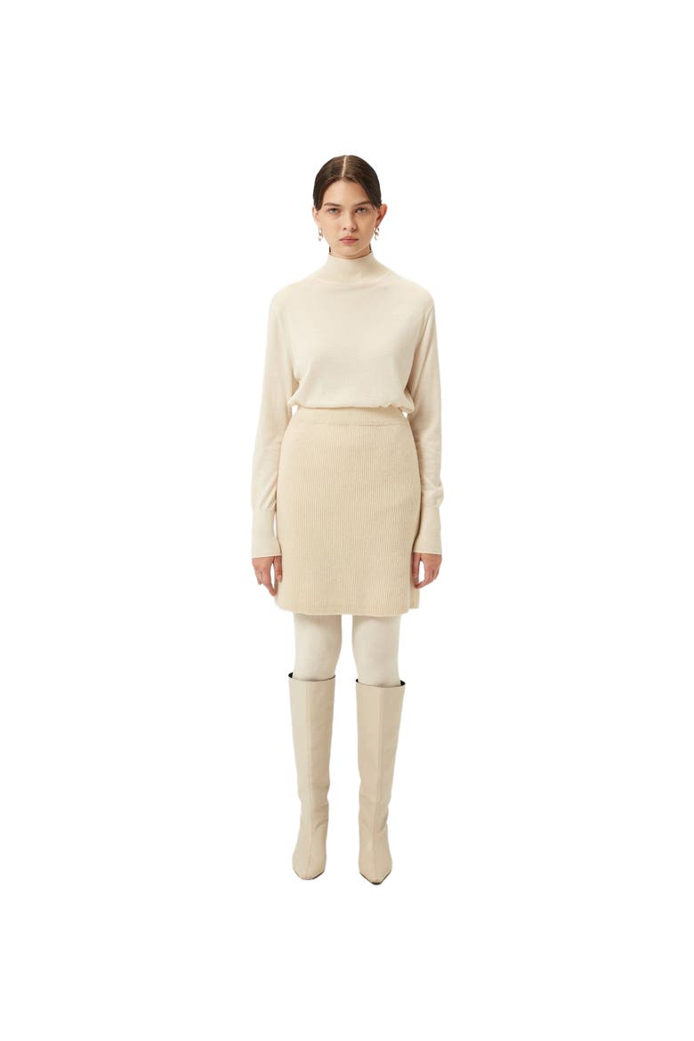 Cashmere Mini Skirt, Main, color, off white
