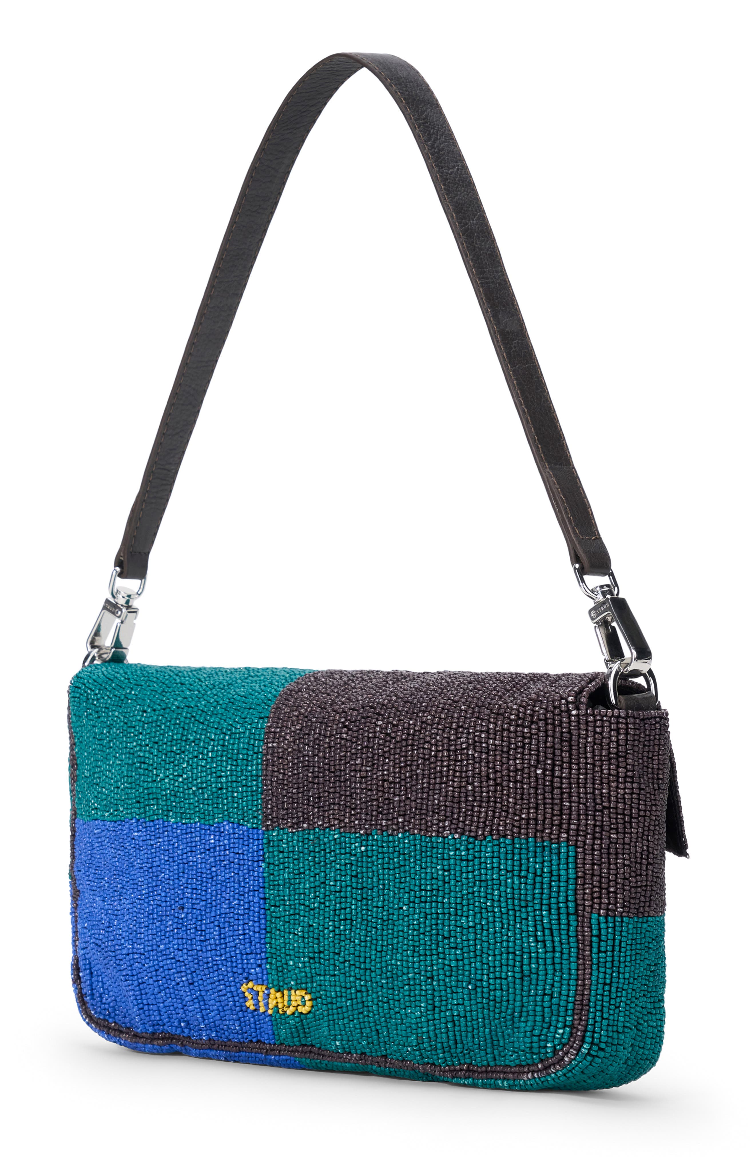 STAUD Timmy Beaded Convertible Shoulder Bag, Alternate, color, Conch Shell