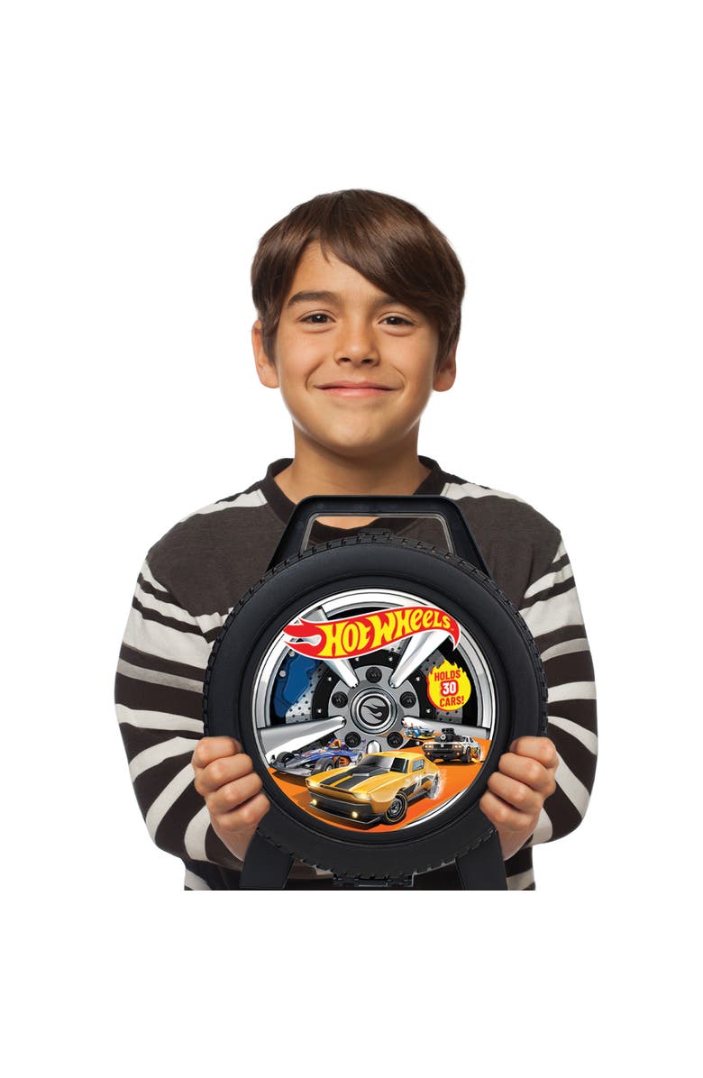 Mattel Hot Wheels 30 Car Case Wheelshaped Organizer, Alternate, color, Black