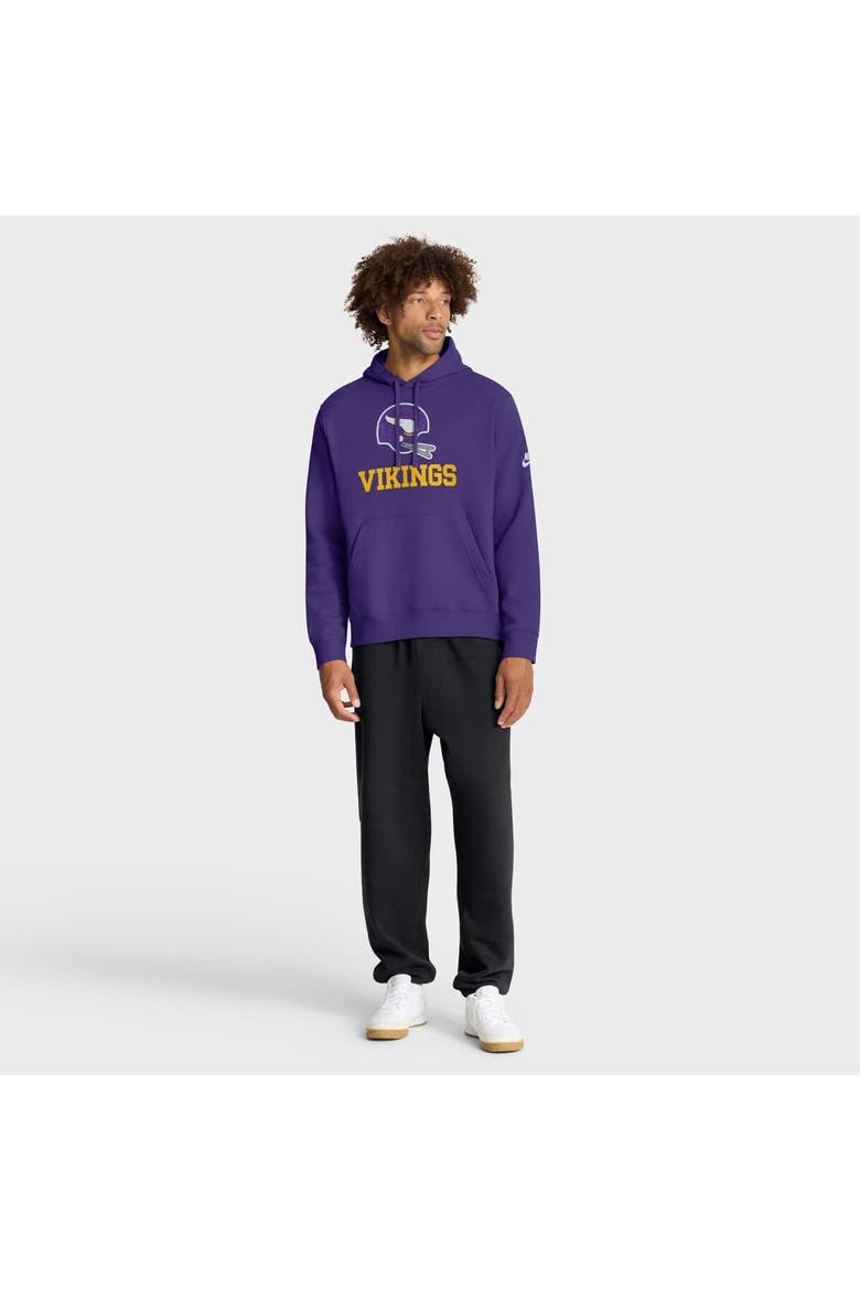 Men's Nike Purple Minnesota Vikings Best Season Rewind Club Pullover Hoodie, Alternate, color, Purple