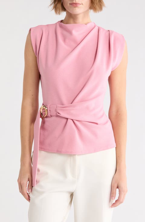 Buckle Front Extended Sleeve Top