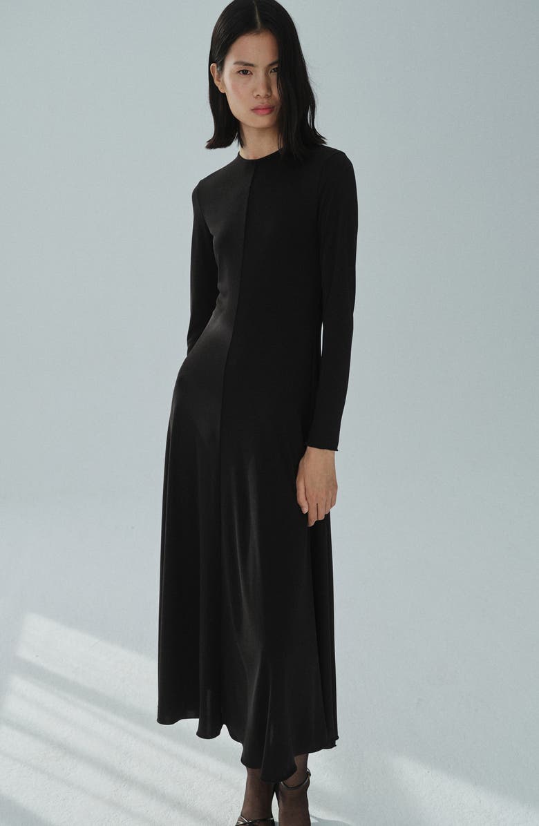 MANGO Long Sleeve Knit Maxi Dress, Alternate, color, 