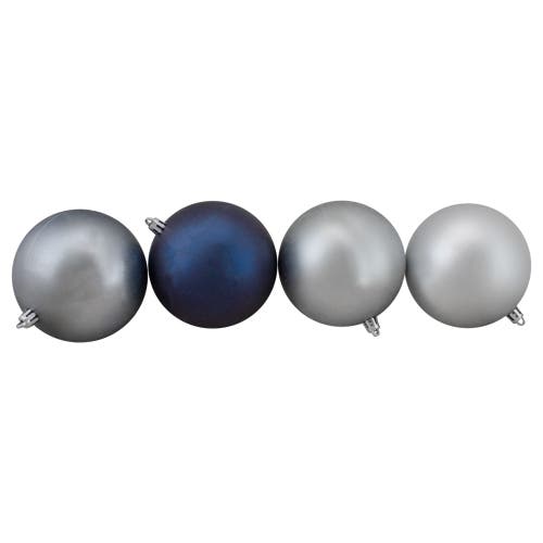 Northlight Shatterproof 3-finish Christmas Ball Ornaments In Blue