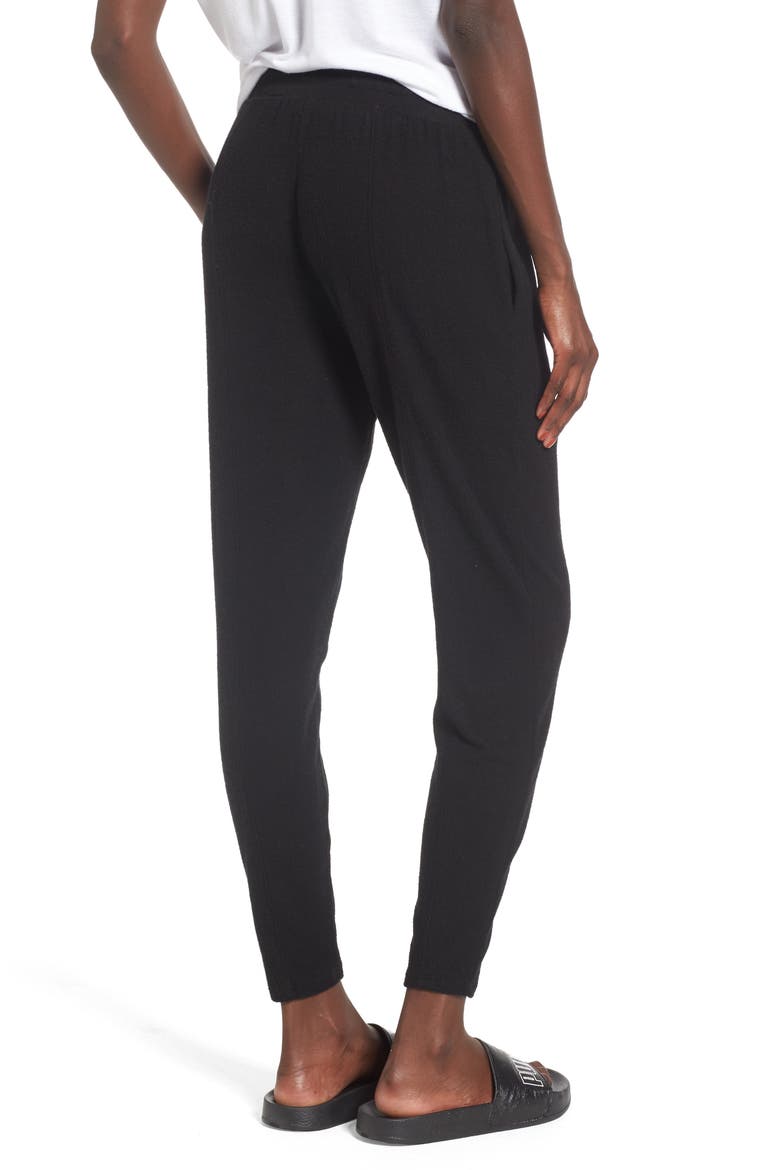 Hacci Knit Joggers, Alternate, color, BLACK