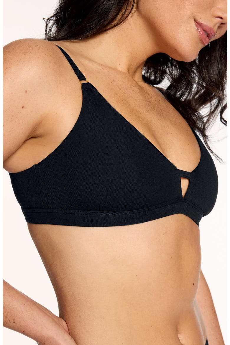 Supima Cotton Wirefree Bra, Alternate, color, Black