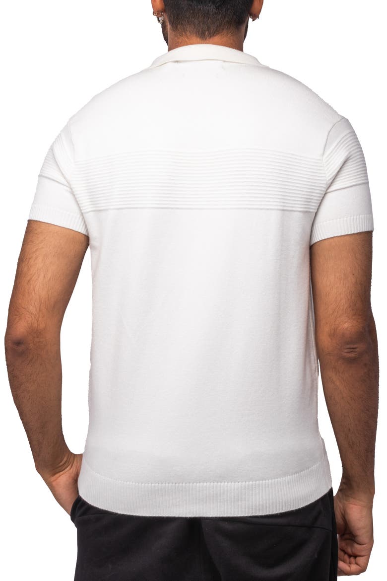 Zip Polo Sweater, Alternate, color, WHITE
