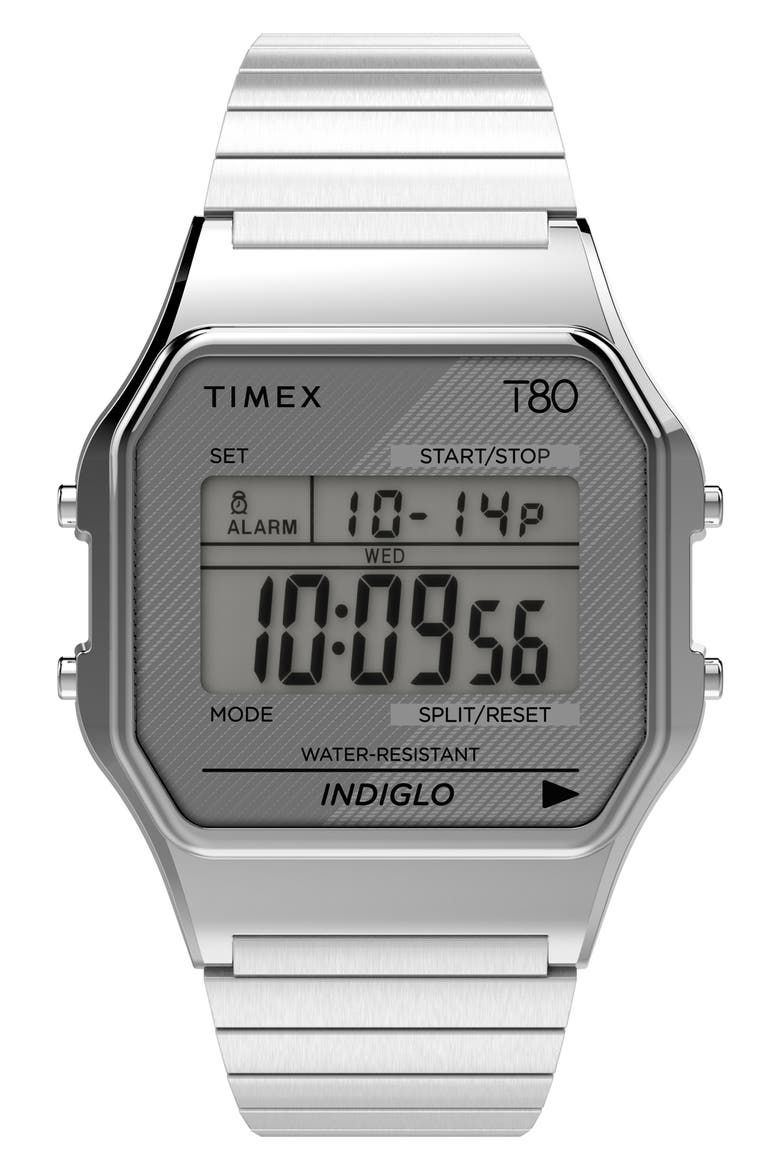 T80 Digital Expansion Band Watch, 34mm, Main, color, SILVER