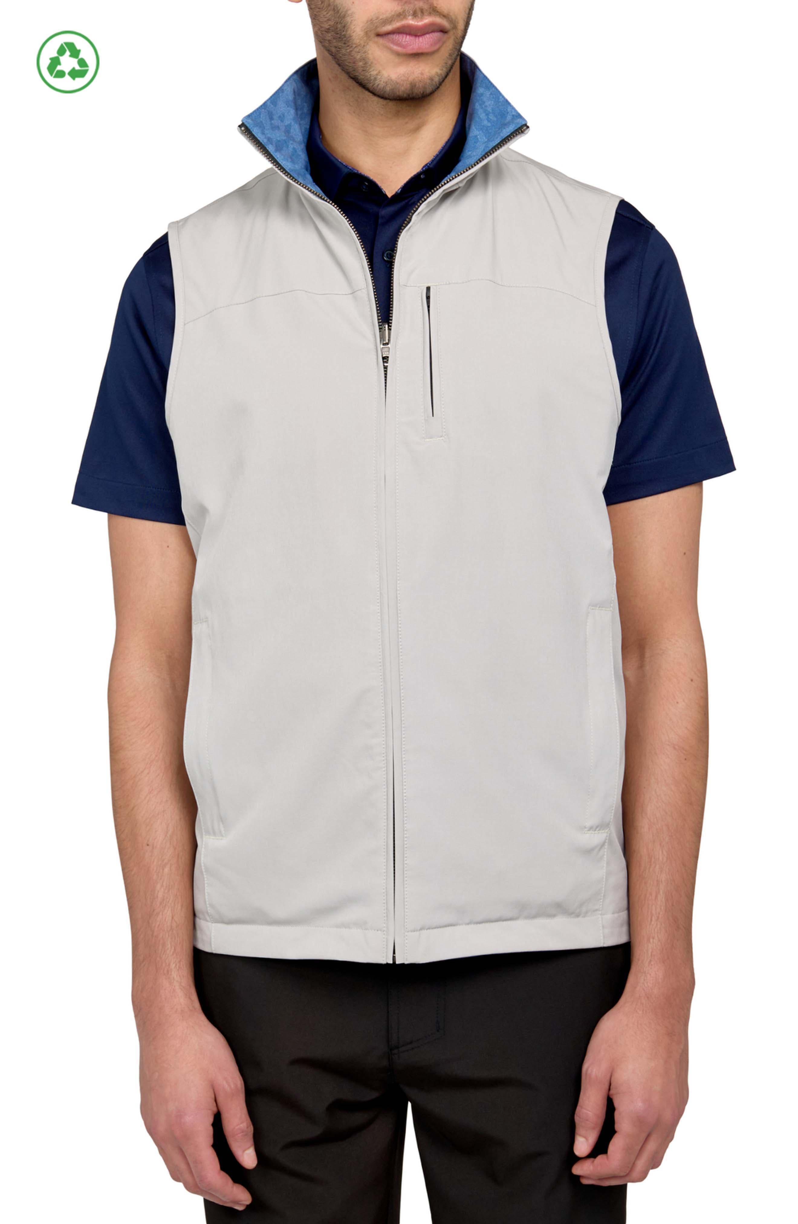 CONSTRUCT Camo Print Performance Reversible Vest in Tan 