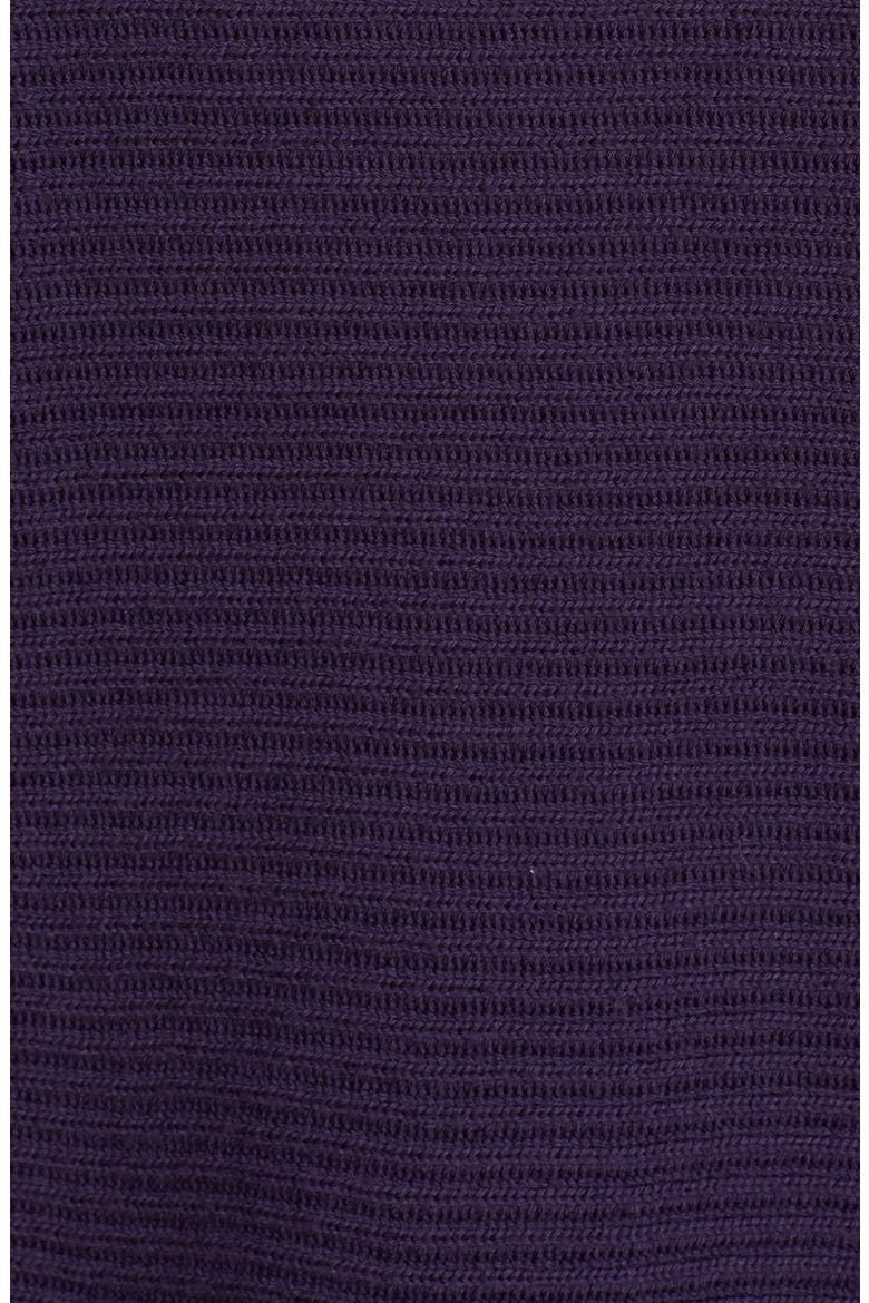 Rib Knit High/Low Asymmetrical Sweater, Alternate, color, PURPLE