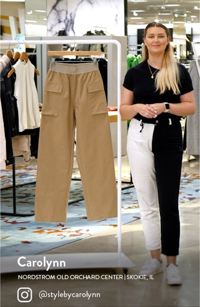 Straight Leg Cotton Blend Cargo Pants, sales video thumbnail