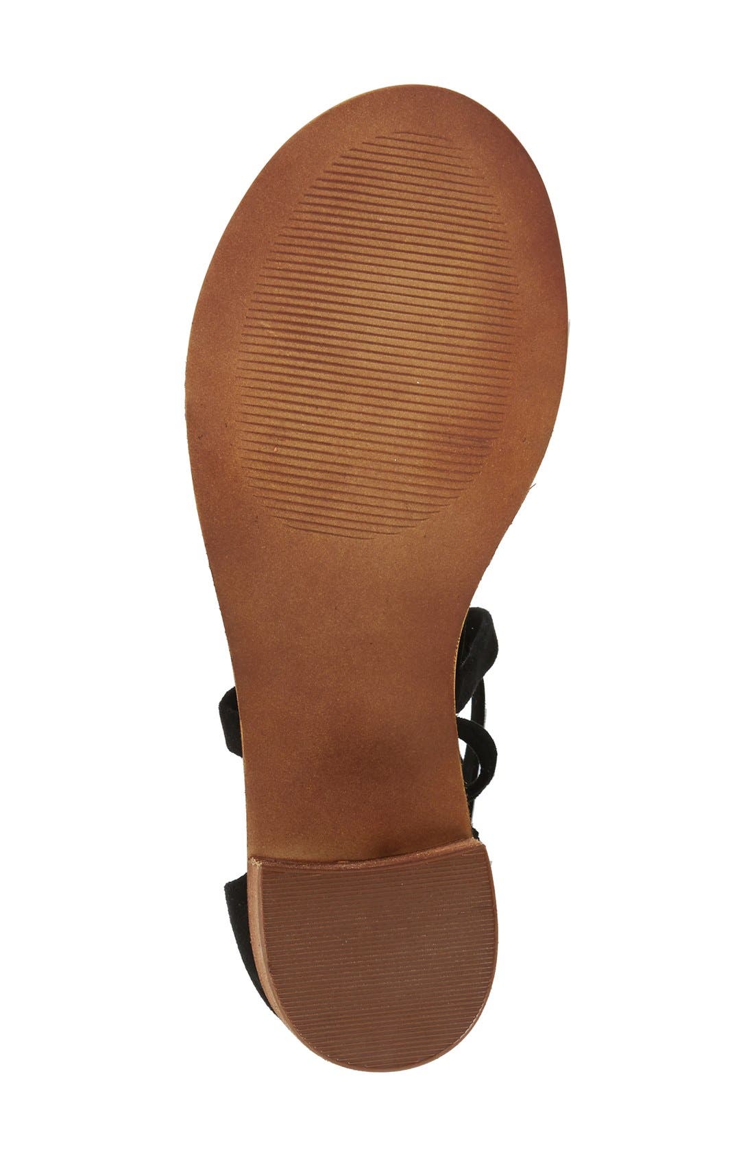 'Rizzaa' Ankle Strap Sandal, Alternate, color, BLACK SUEDE