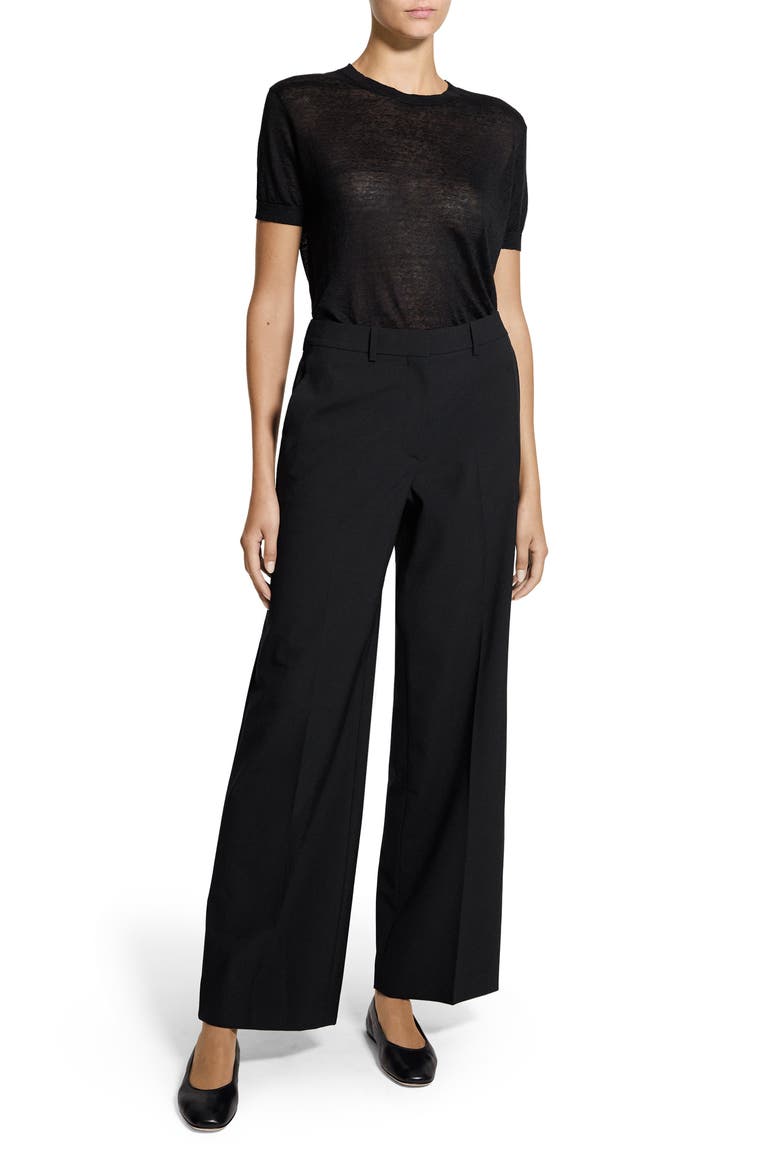 Stretch Wool Pants, Alternate, color, BLACK