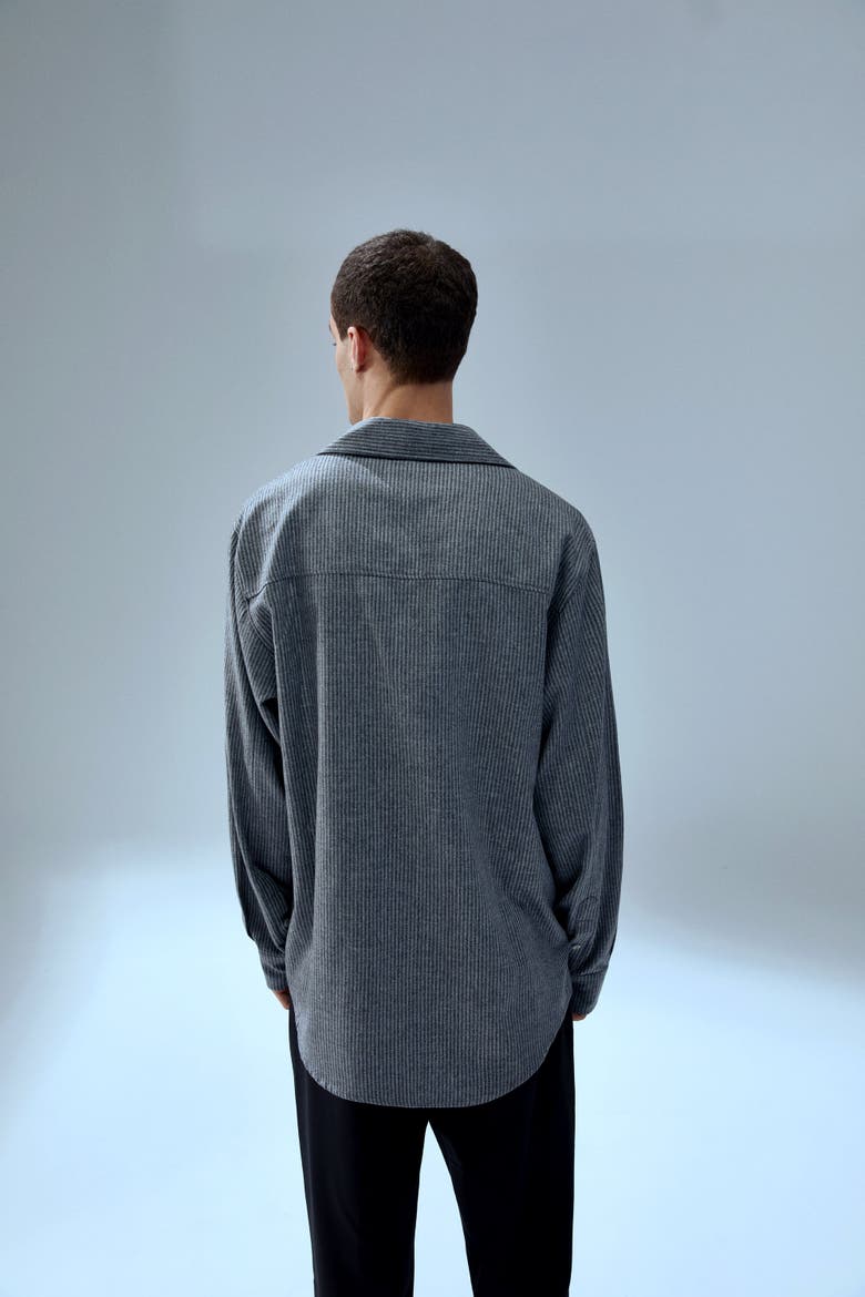 Wool & Cashmere Blend Your *Itch Striped Long Sleeve Shirt, Alternate, color, grey