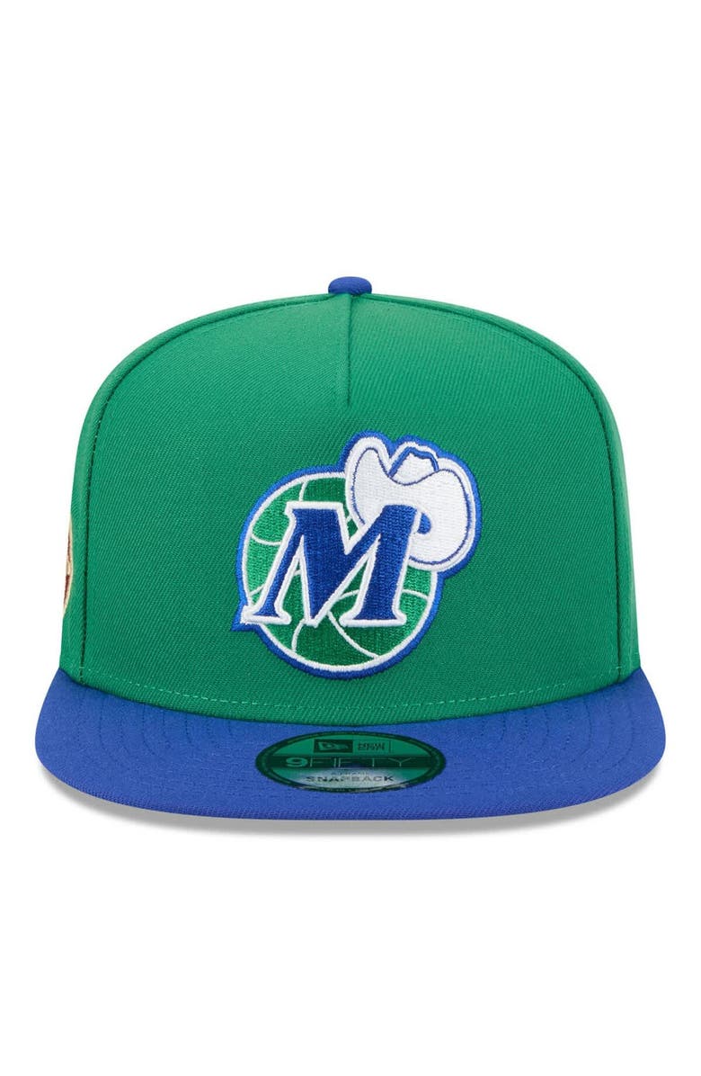 New Era Men's New Era Green/Blue Dallas Mavericks 2025/26 Classic Edition Jersey Hook A-Frame 9FIFTY Snapback Hat, Alternate, color, Green