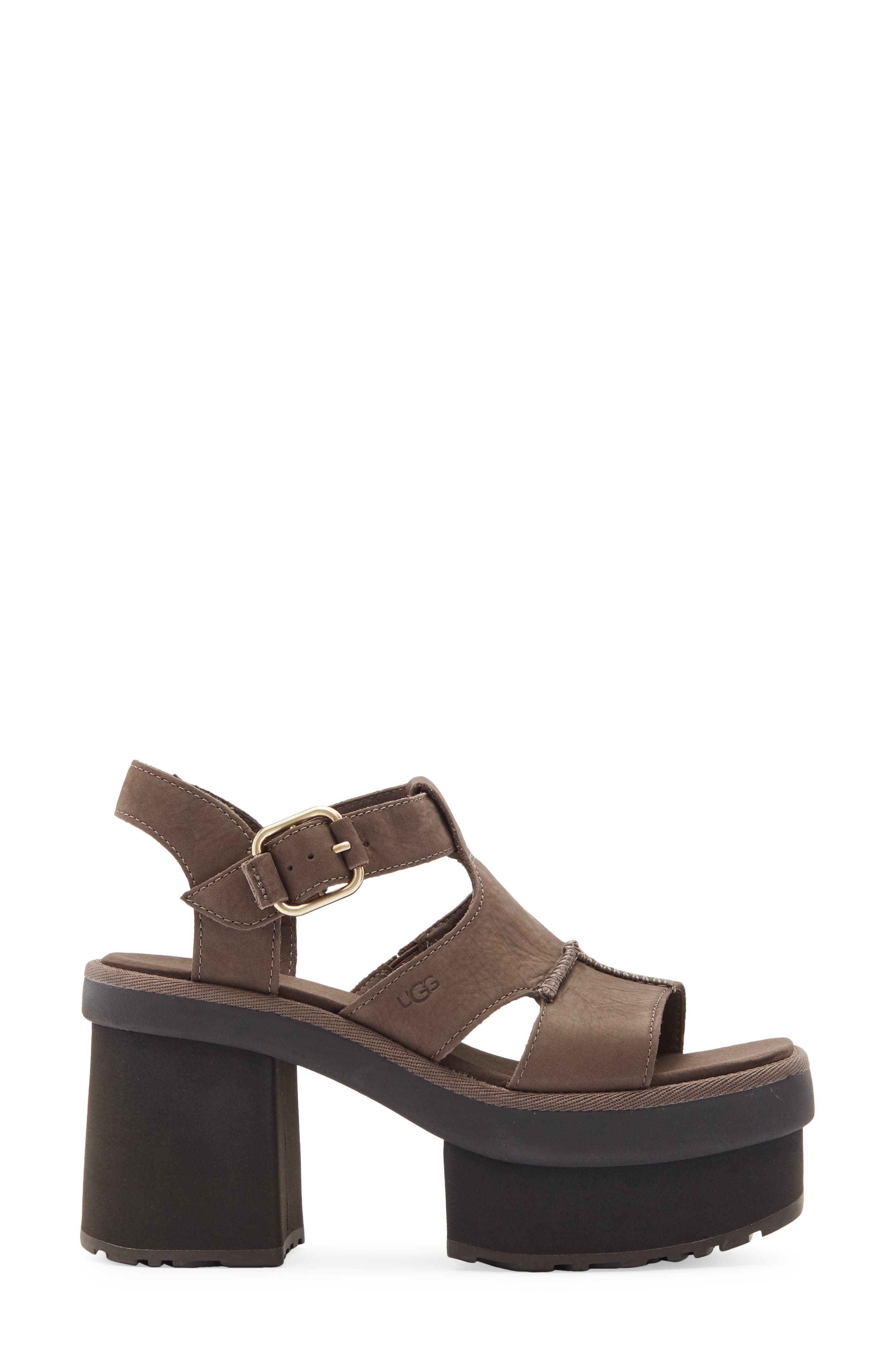 UGG<sup>®</sup> New Heights Platform Sandal, Alternate, color, Molasses