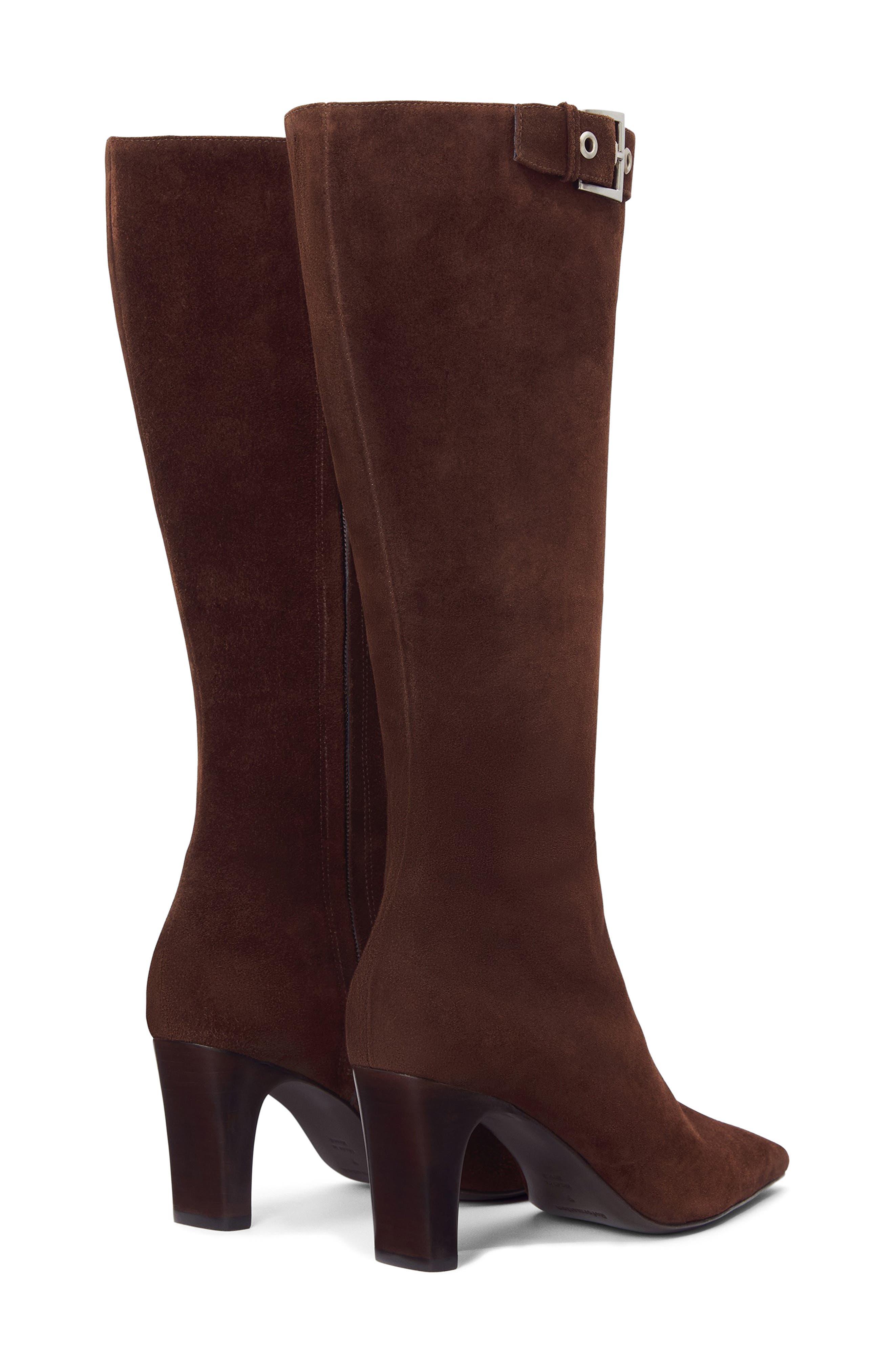 Reformation Tatyana Knee High Boot, Alternate, color, Espresso Suede