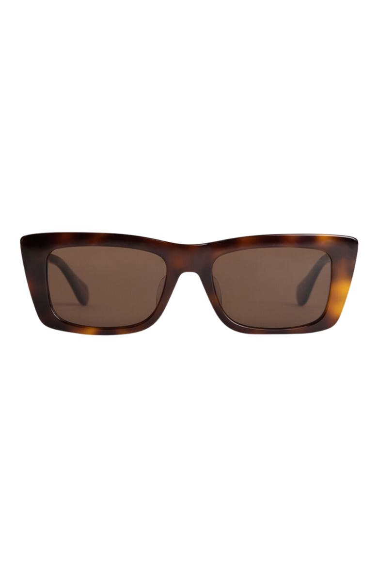 Kea 53mm Medium Nose Bridge Wide Width Gradient Polarized Square Sunglasses, Main, color, TIGER EYE TORTOISE