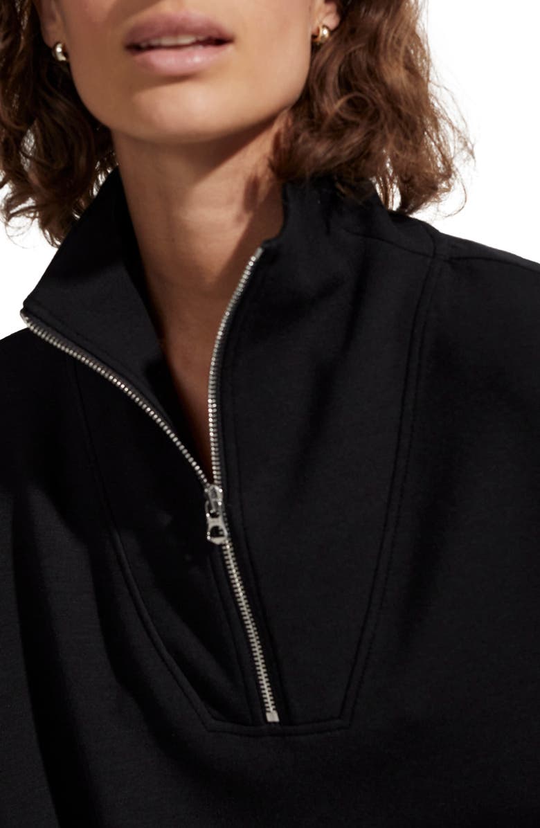 Varley Hawley Half-Zip Sweatshirt, Alternate, color, Black