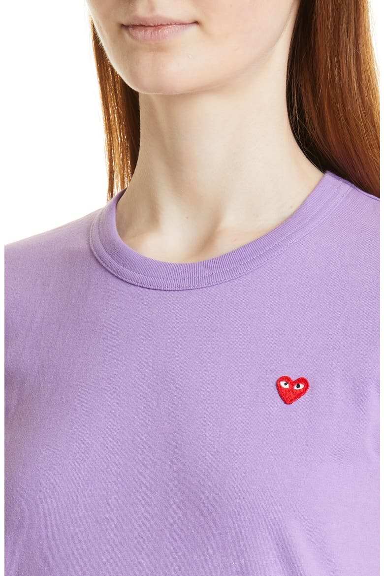 Small Heart Cotton T-Shirt, Alternate, color, PURPLE