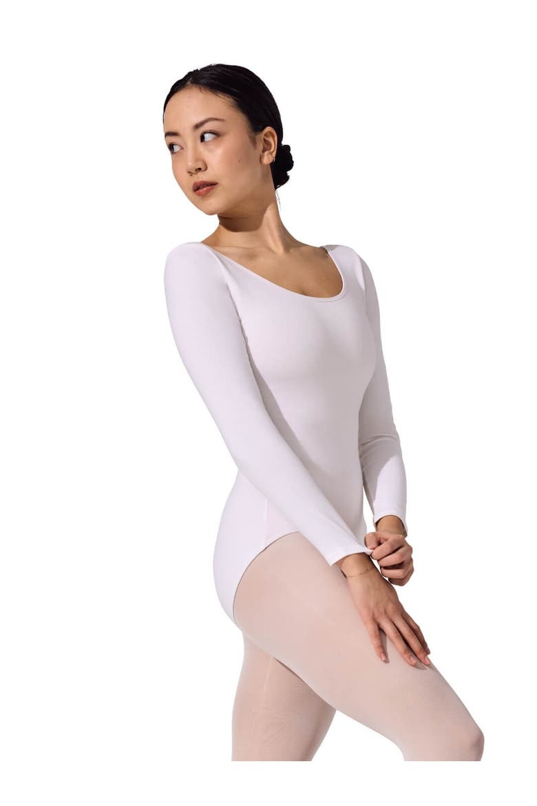 Long Sleeve Leotard, Main, color, white