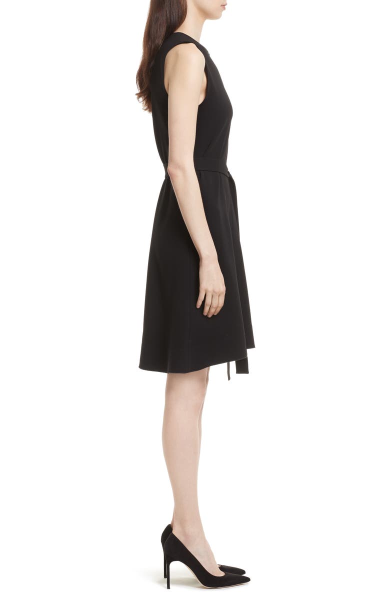 Theory Desza Belted Admiral Crepe Fit & Flare Dress, Alternate, color, 