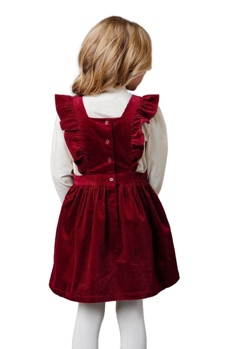 Hope & Henry Girls' Organic Corduroy Ruffle Jumper, Kids, Alternate, color, 